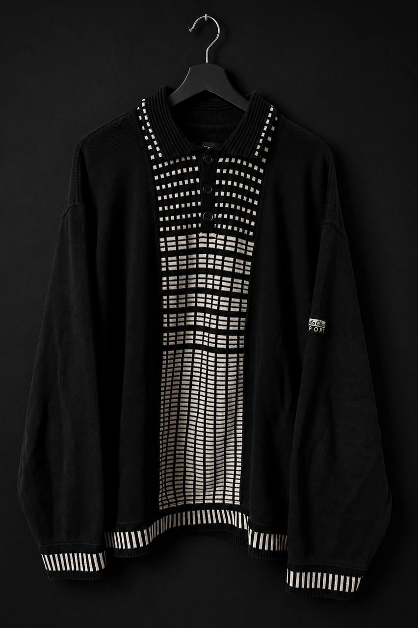 Vintage 90s Carlo Colucci Pullover – Schwarz