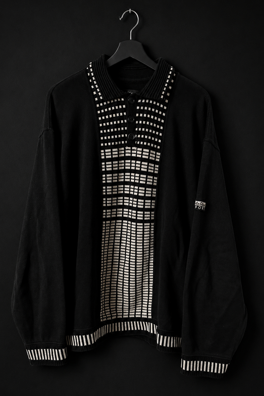 Vintage 90s Carlo Colucci Pullover – Schwarz