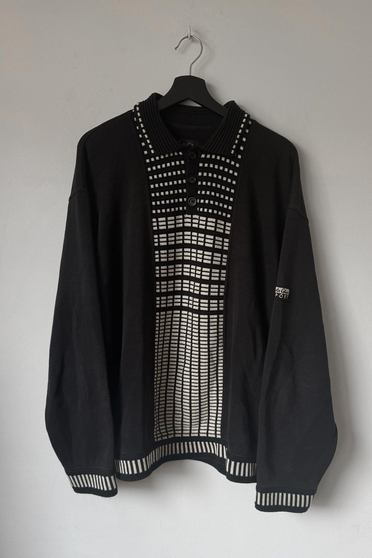 Vintage 90s Carlo Colucci Pullover – Schwarz