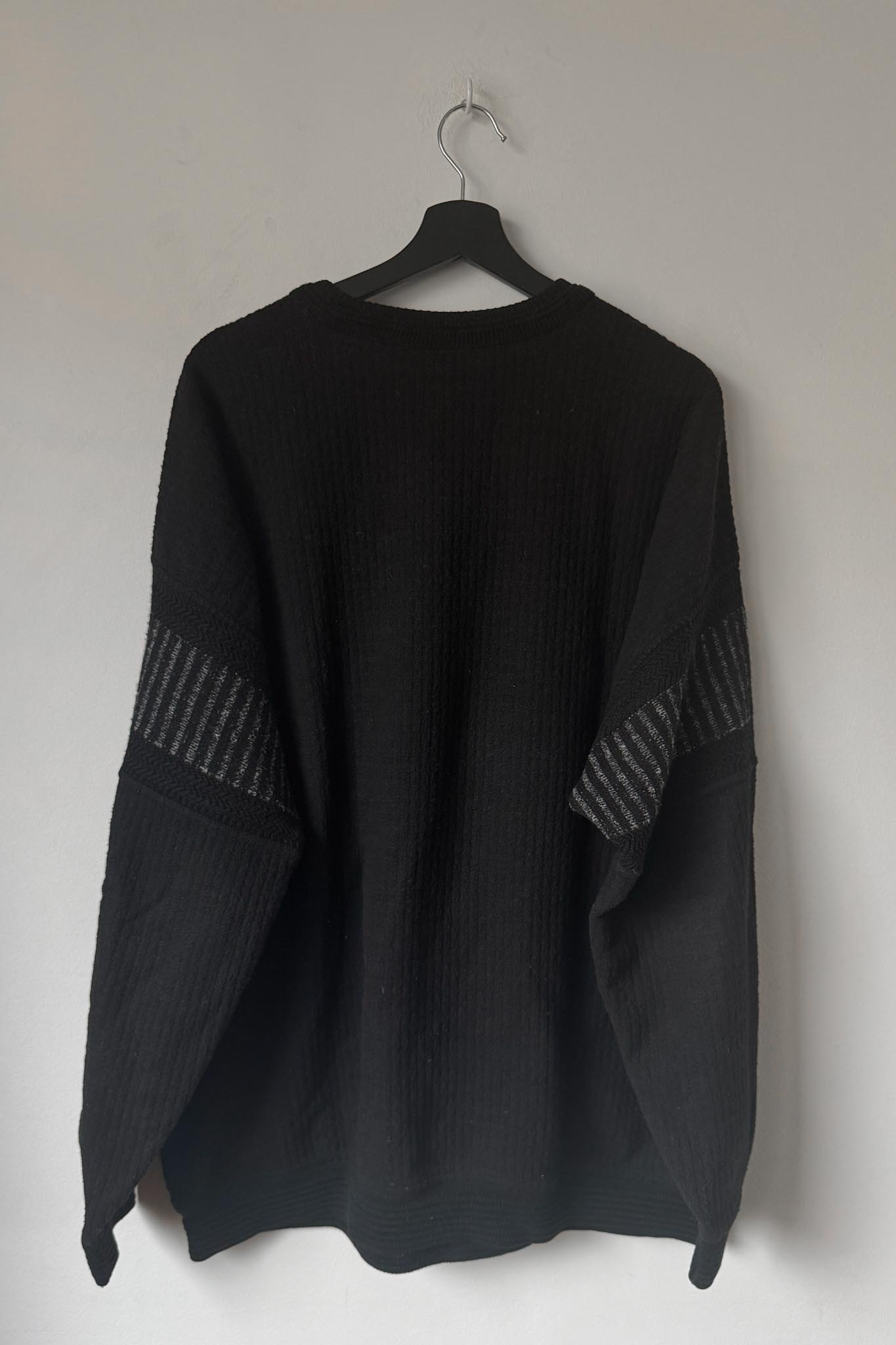 Vintage 90s Carlo Colucci Pullover – Schwarz & Grau, M–XL