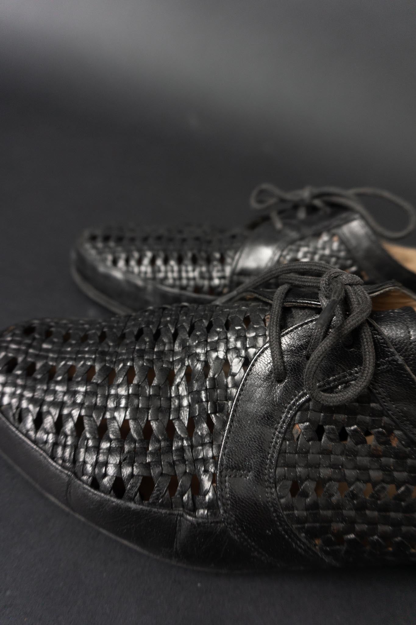 Vintage Bally Derbys, Schwarz, Made in Switzerland, 40