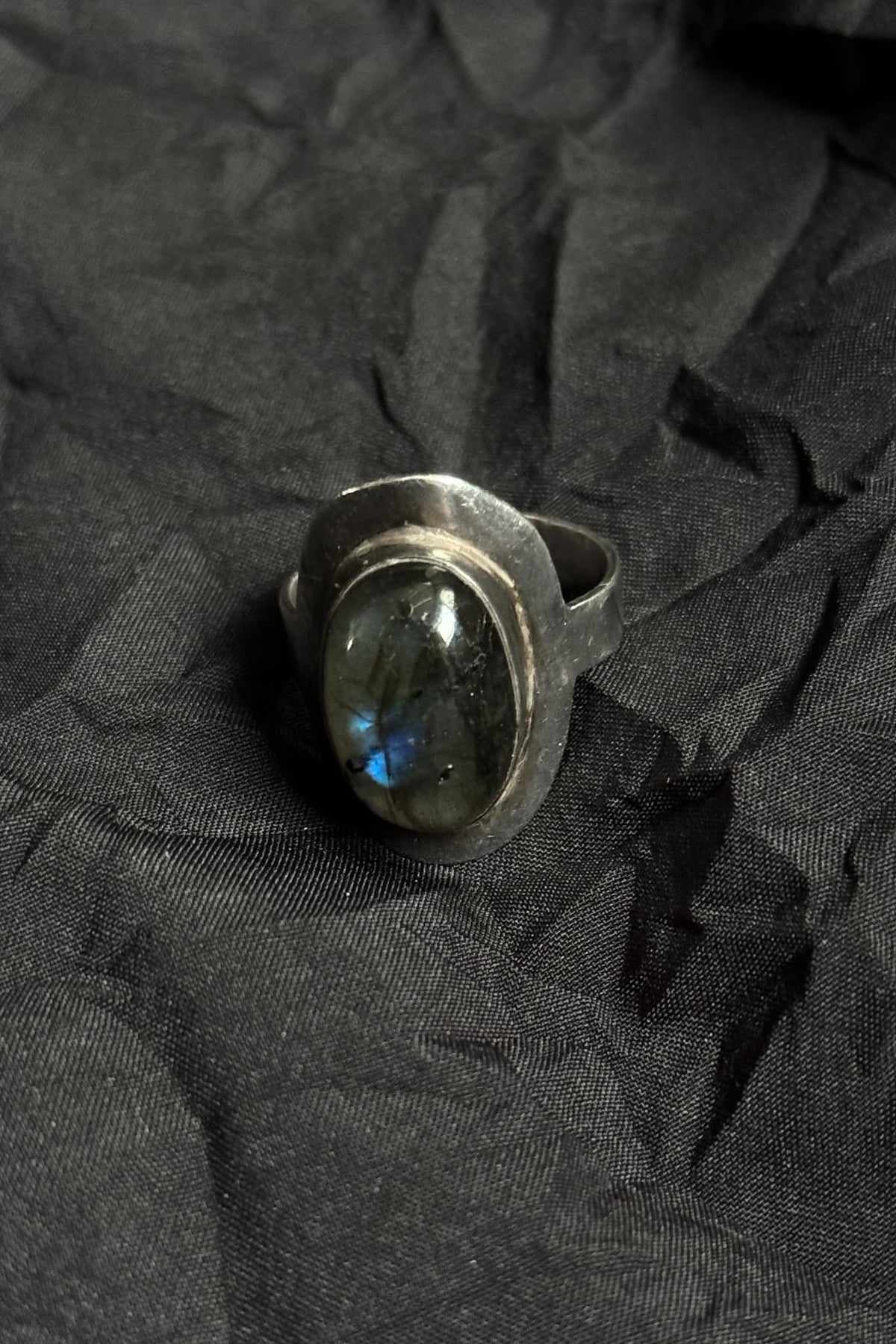 Vintage 925 Silberring mit Labradorit