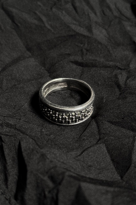 Vintage 925 Silberring mit Markasiten