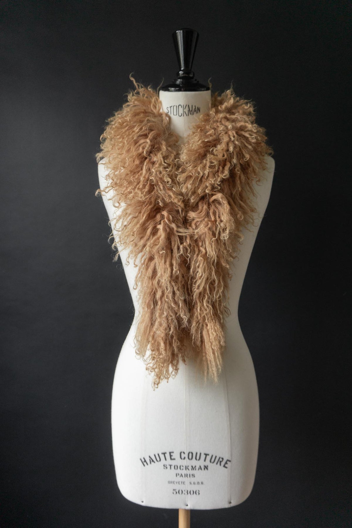 Vintage Shearling Stola, Beige