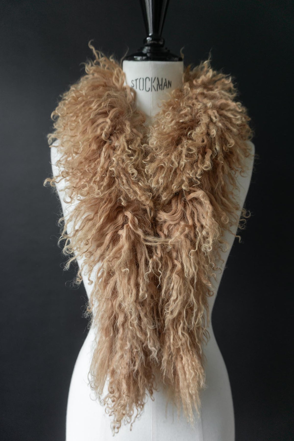 Vintage Shearling Stola, Beige