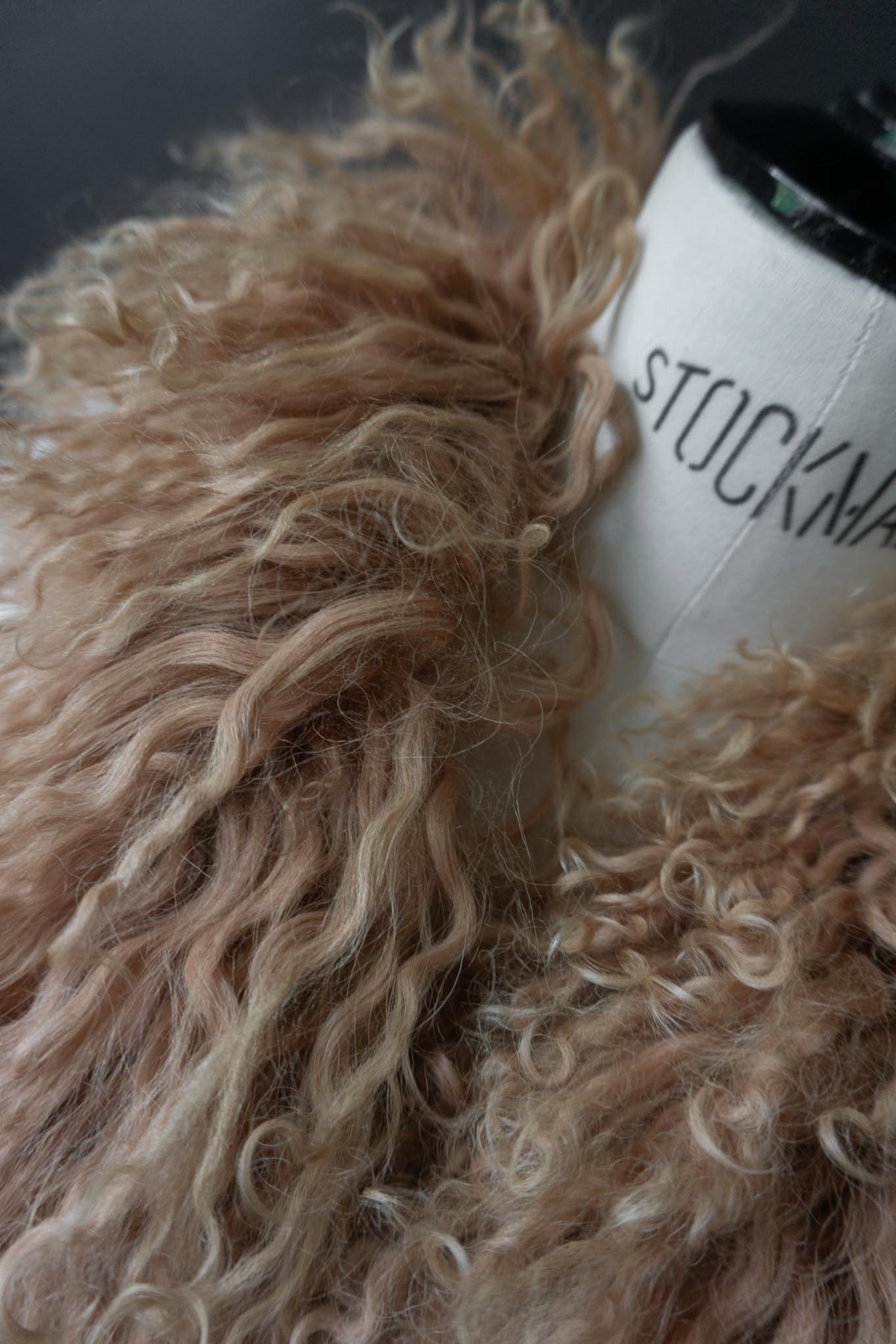 Vintage Shearling Stola, Beige