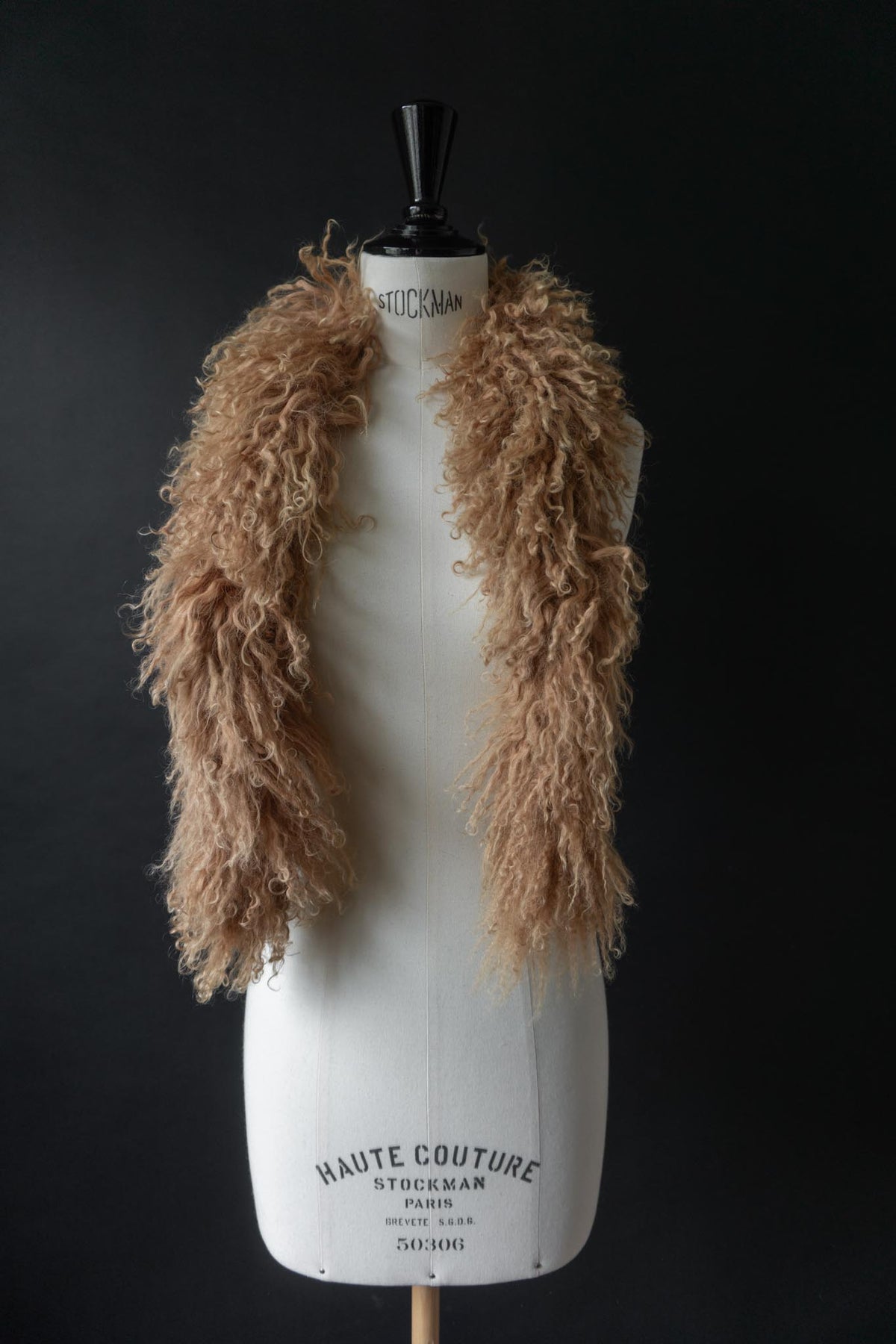 Vintage Shearling Stola, Beige