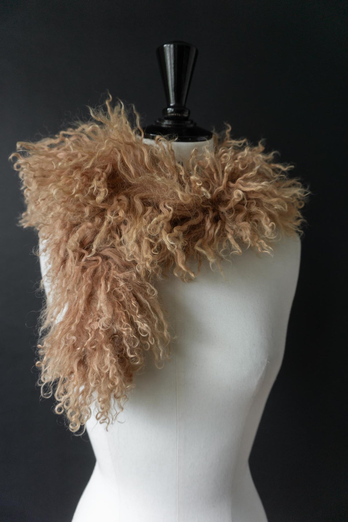 Vintage Shearling Stola, Beige