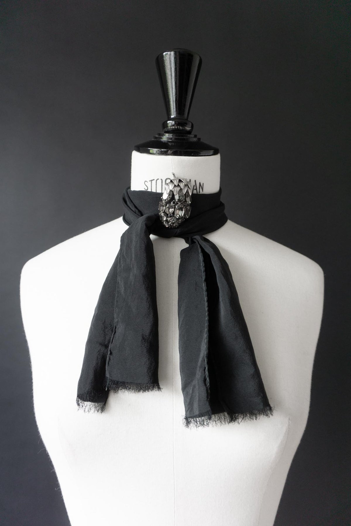 Vintage 80s Schal Seide