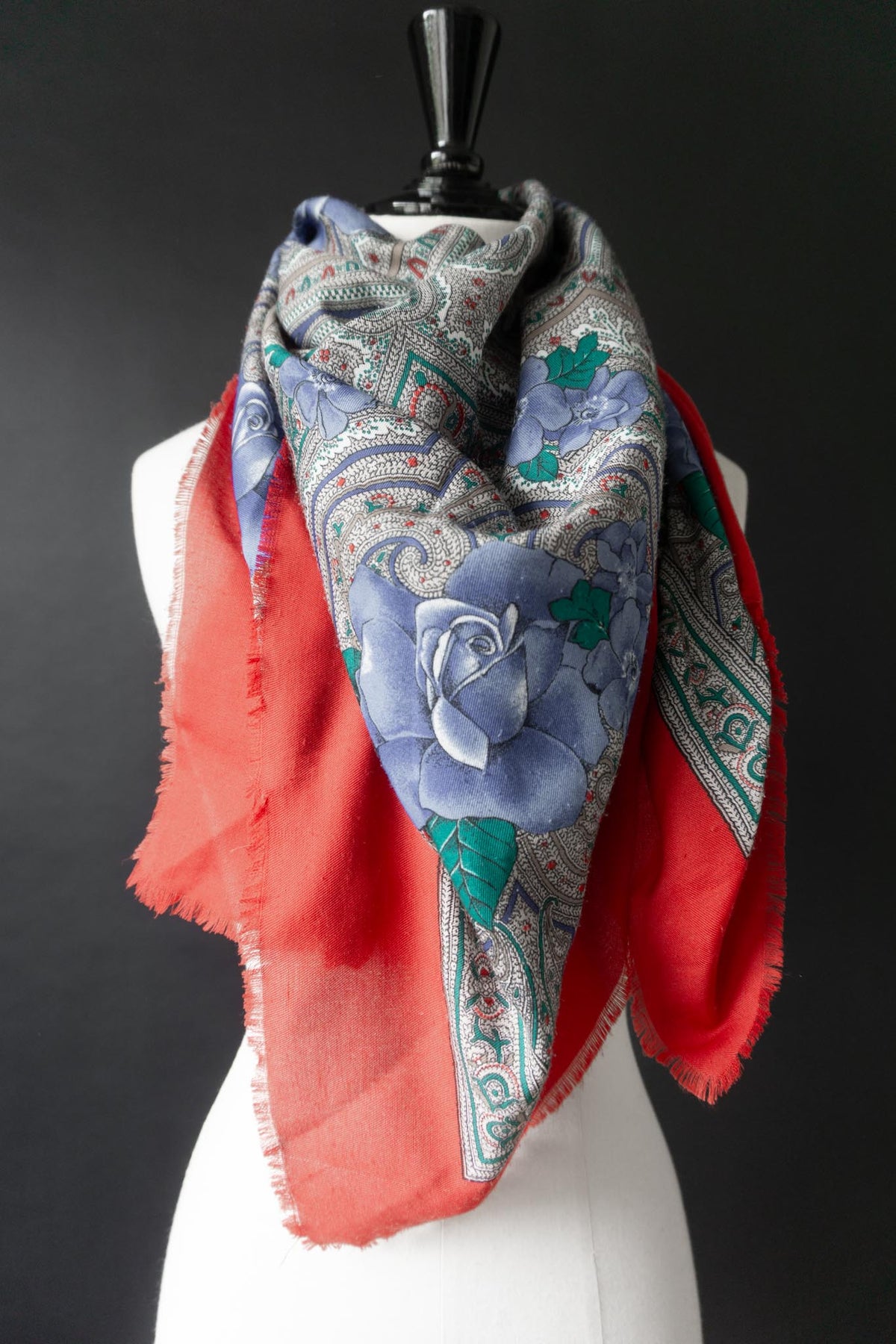 Vintage XXL Wolltuch Paisley