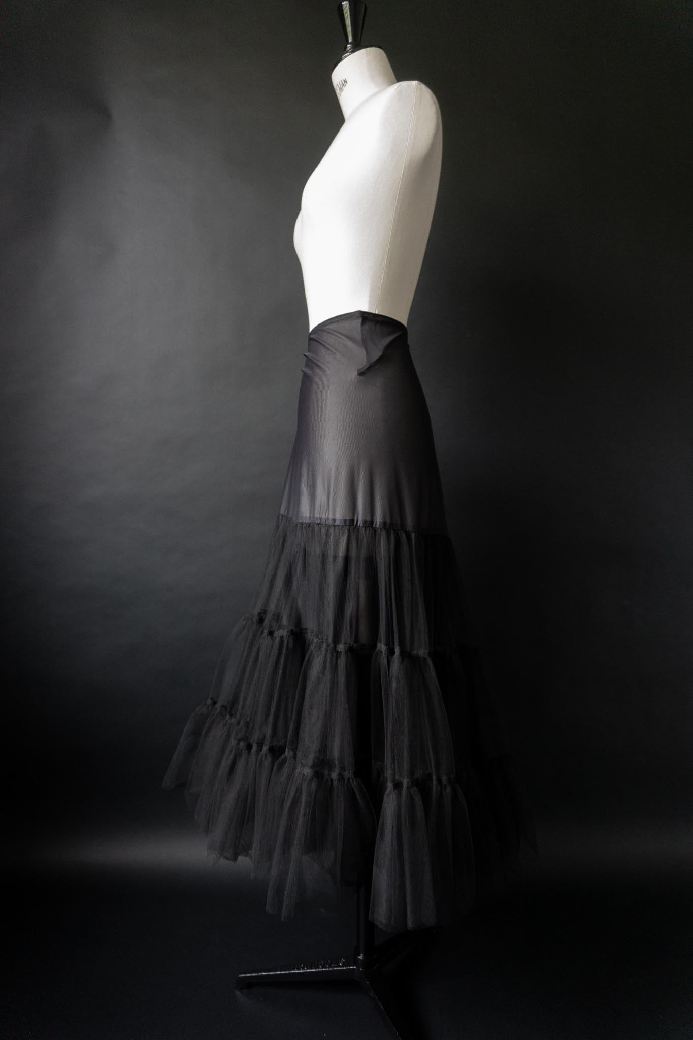 Vintage 80s Maxi Petticoat, L–XL