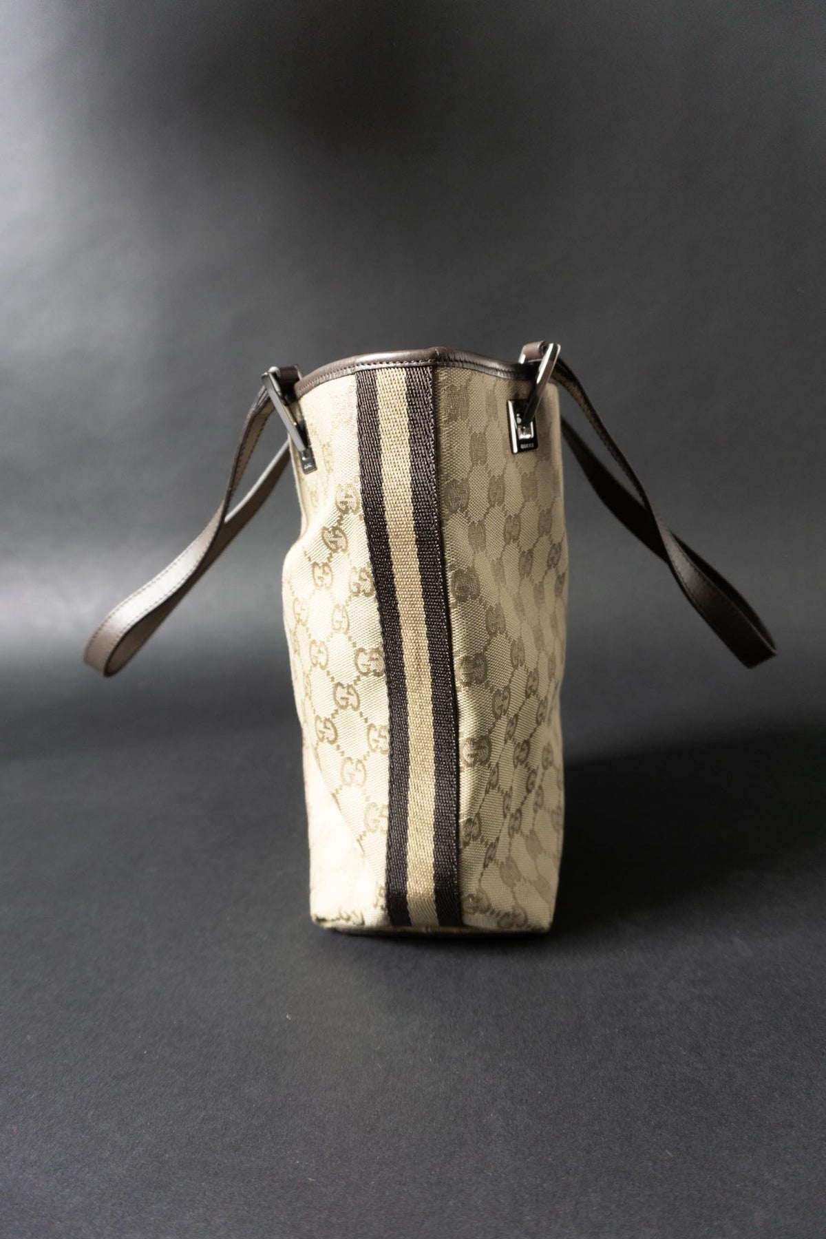 Vintage Gucci GG Canvas Shopper in Beige | Designer Schultertasche Monogram