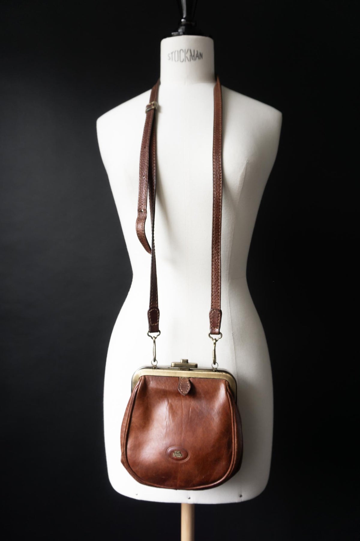 Vintage The Bridge Bügeltasche aus Leder | Cognacbraune Crossbody Bag