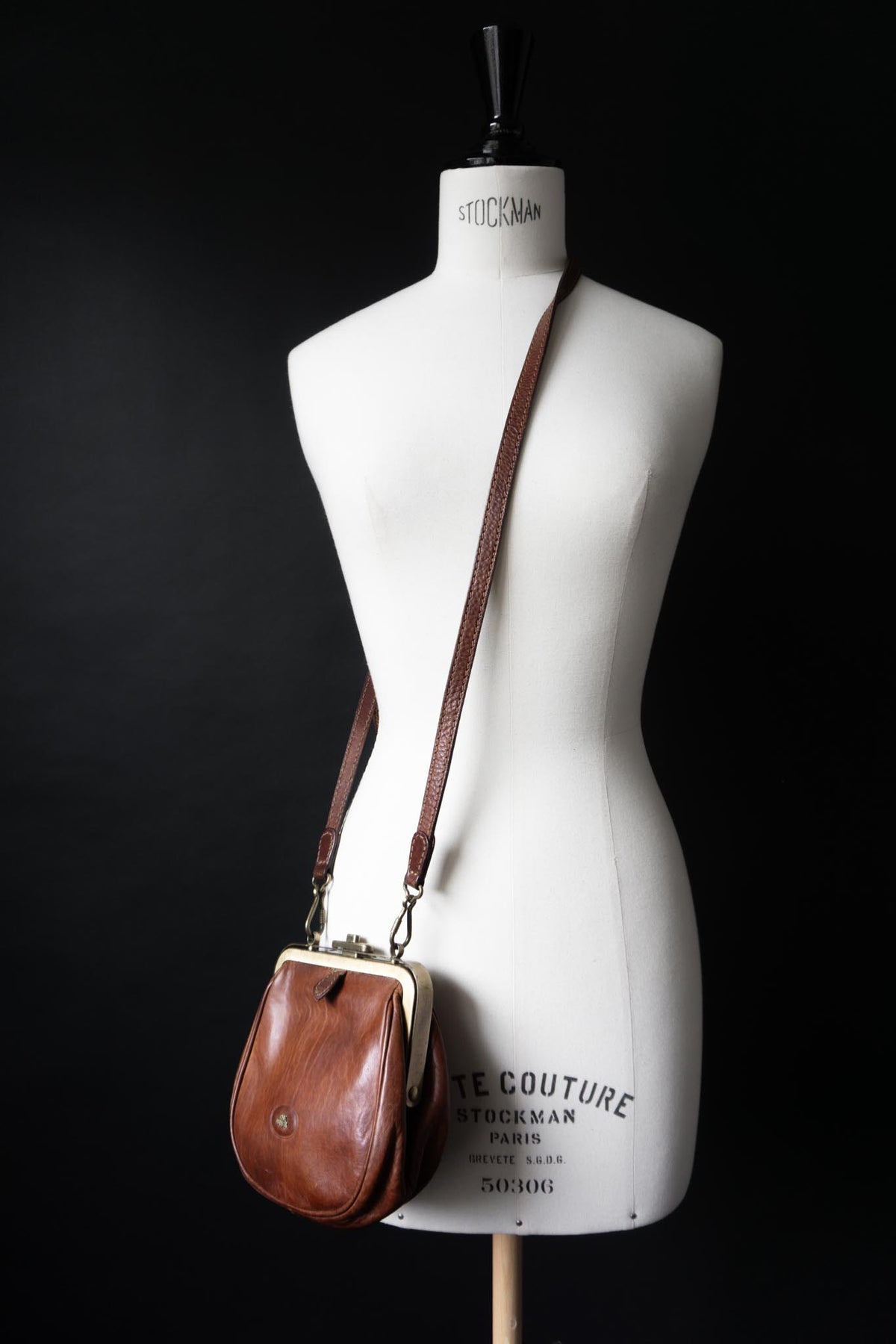 Vintage The Bridge Bügeltasche aus Leder | Cognacbraune Crossbody Bag