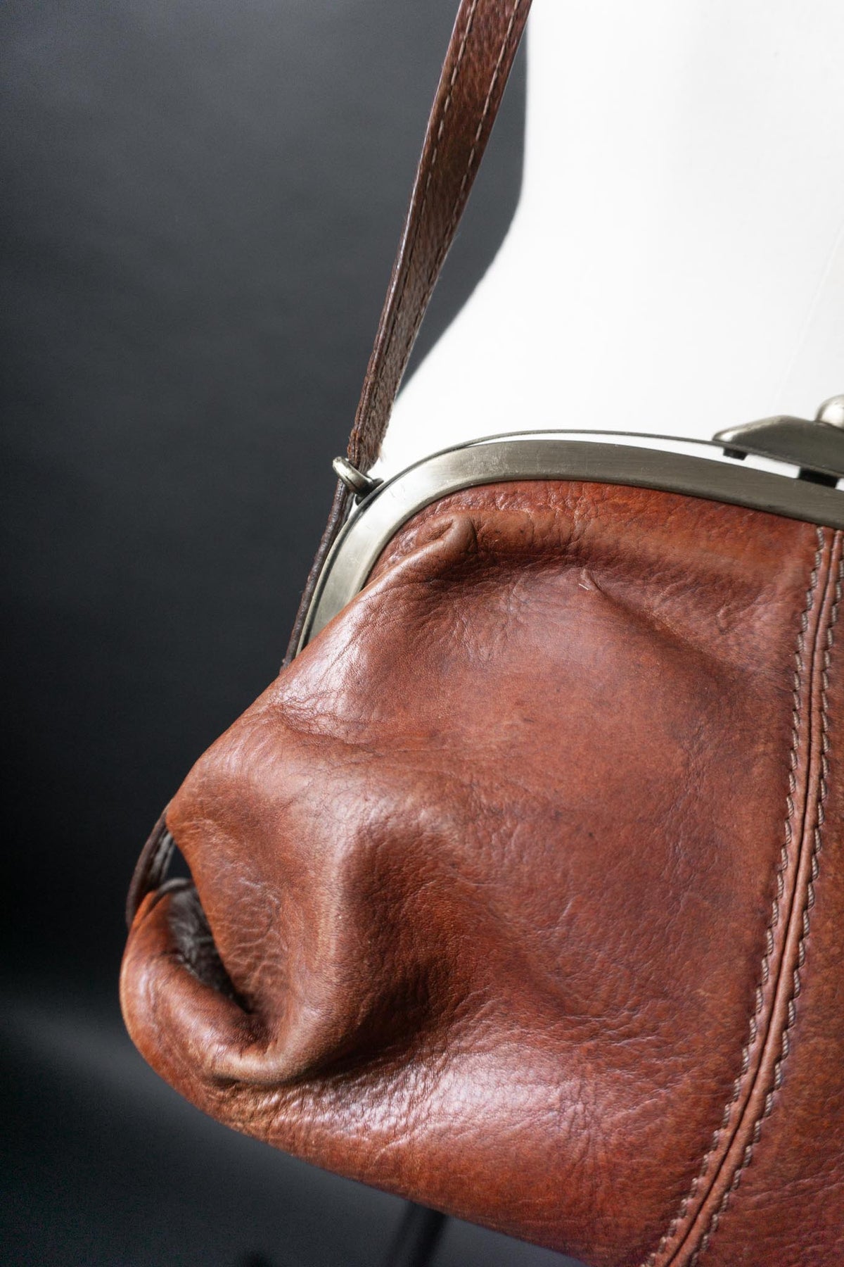 Vintage The Bridge Ledertasche Cognac Doktorbag