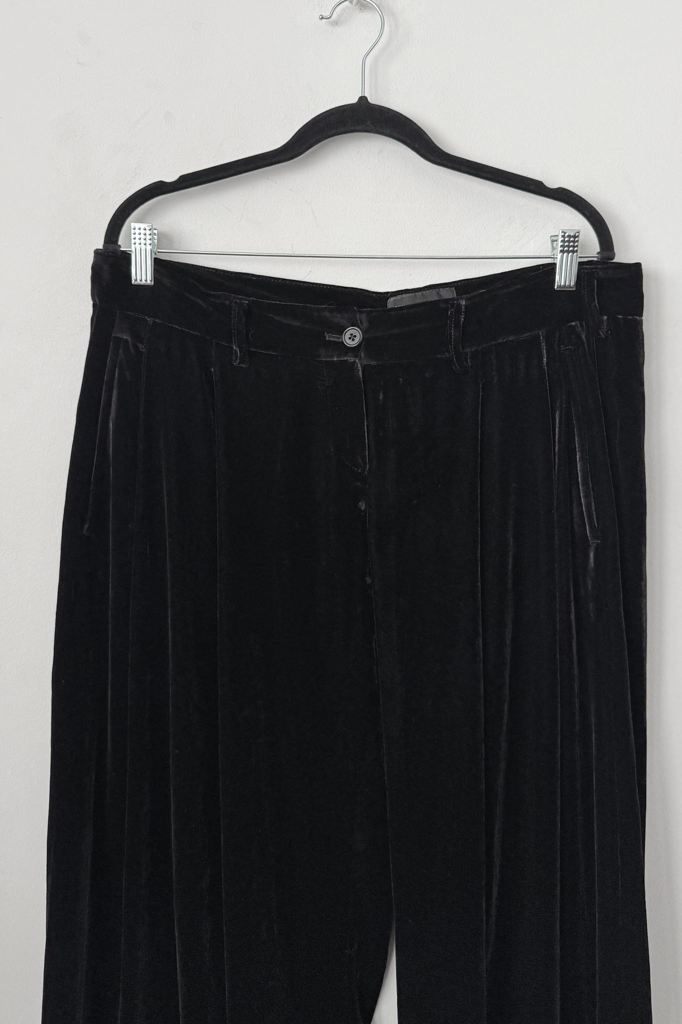 Vintage Ann Demeulemeester Wide Leg Samthose, M–L theplaincircle vintage