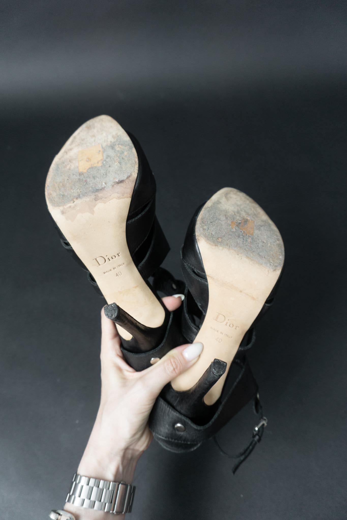 Vintage Christian Dior Extreme Gladiator Heels aus 2003, 40