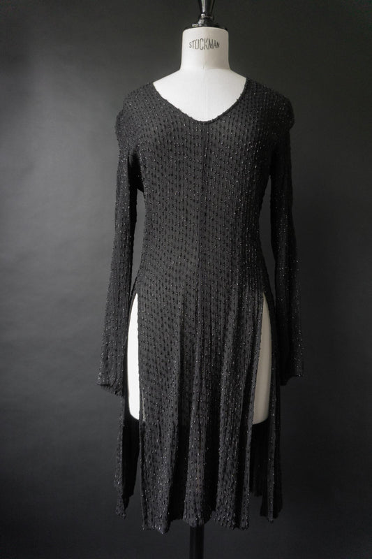 Vintage 90s Shirt, Lurex & Transparenz, S–M
