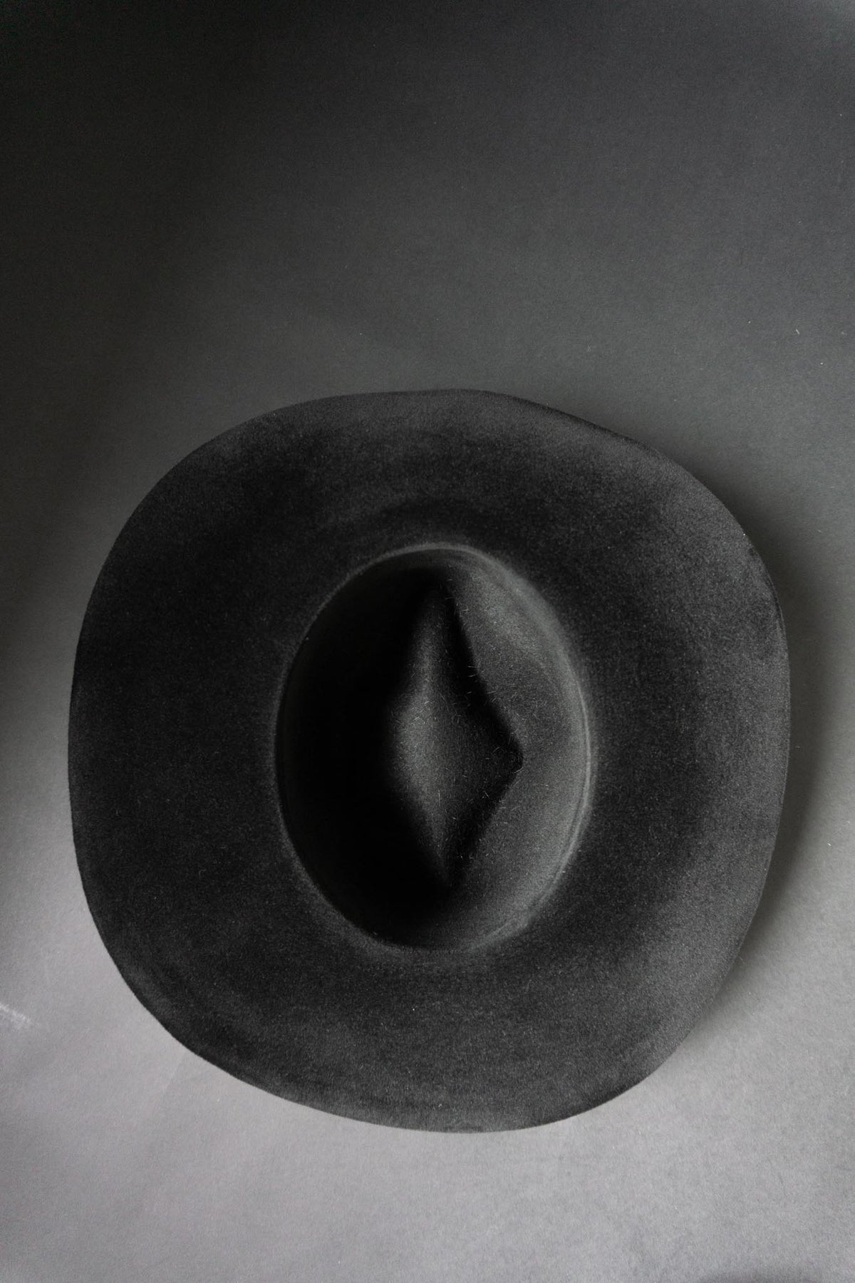 Vintage Fedora Hut, Schwarz, breite Krempe, 60
