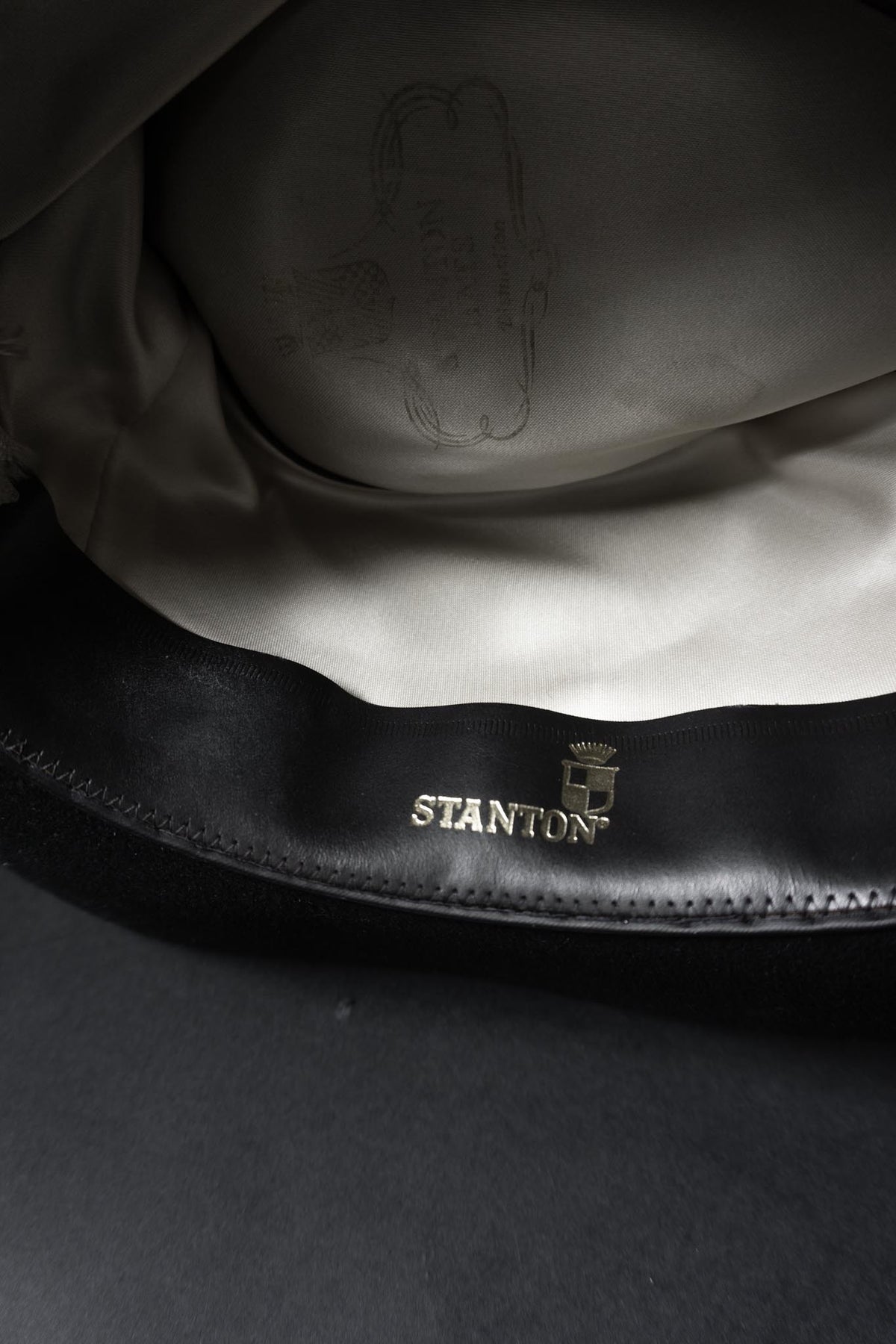 Vintage Stanton Fedora Hut, Schwarz, 59