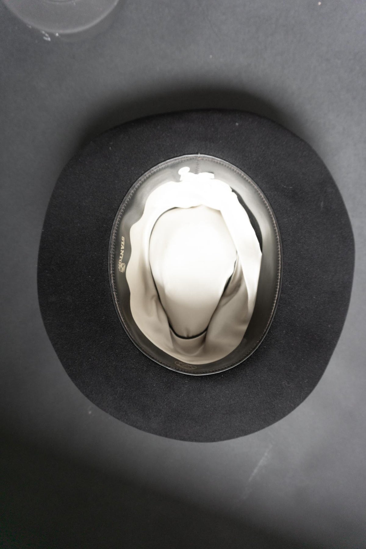Vintage Stanton Fedora Hut, Schwarz, 59