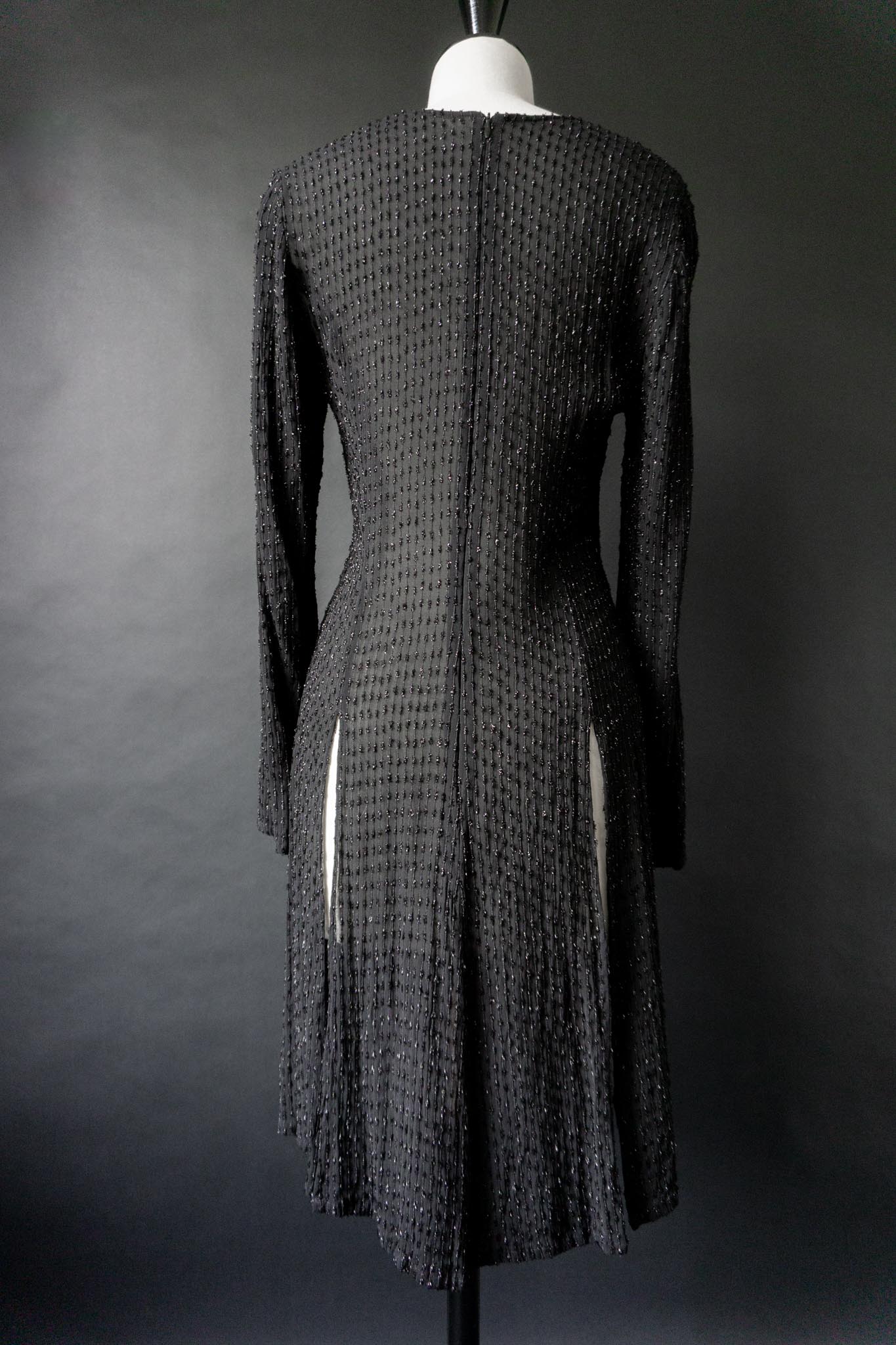 Vintage 90s Shirt, Lurex & Transparenz, S–M