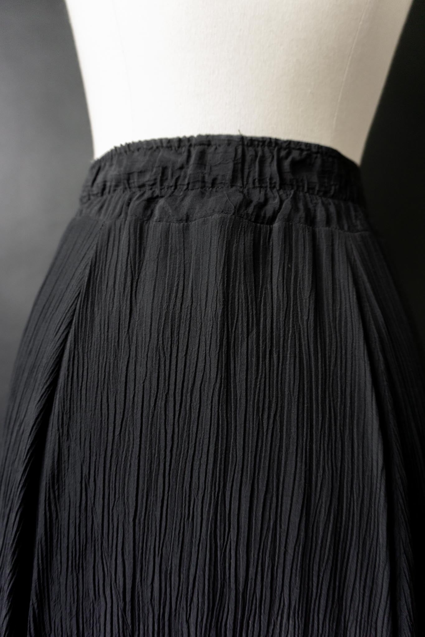 Vintage Sommerrock Viskose, Crinkle, S–M