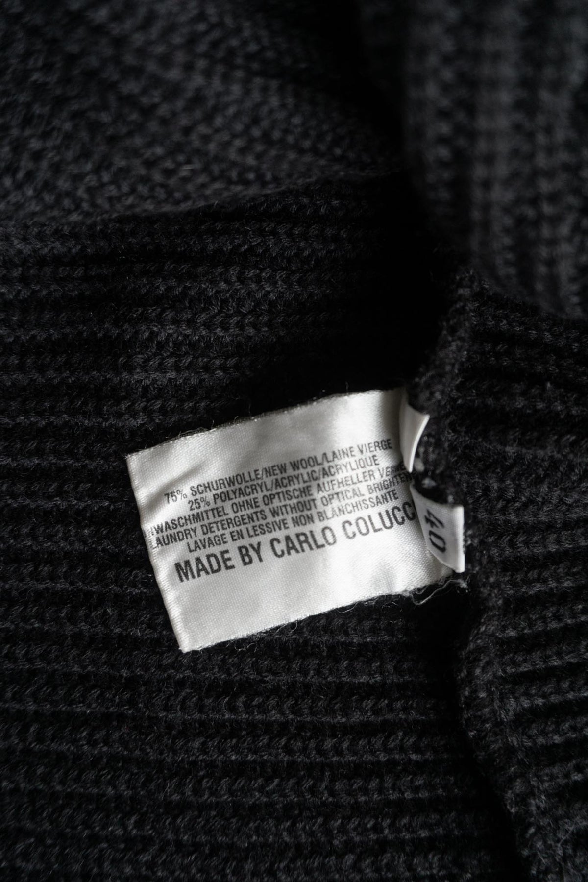 Vintage 90s Carlo Colucci Pullover – Schwarz, XS-S