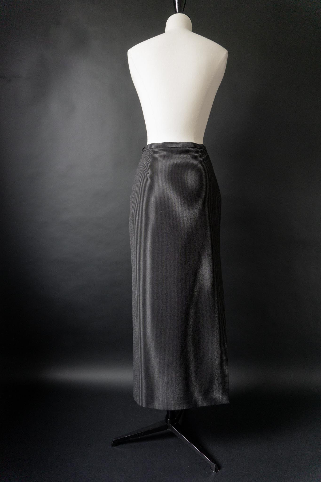 Vintage 90s Maxirock, Pinstripe, S–M