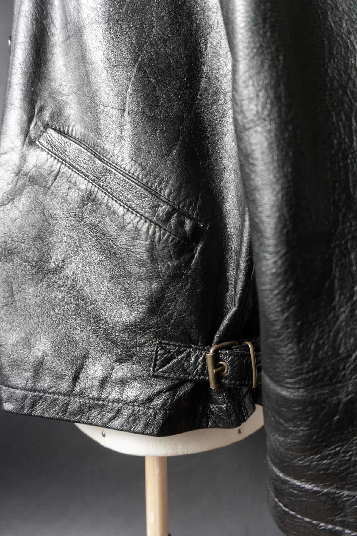 Vintage 80s Lederjacke, Schwarz, S–M