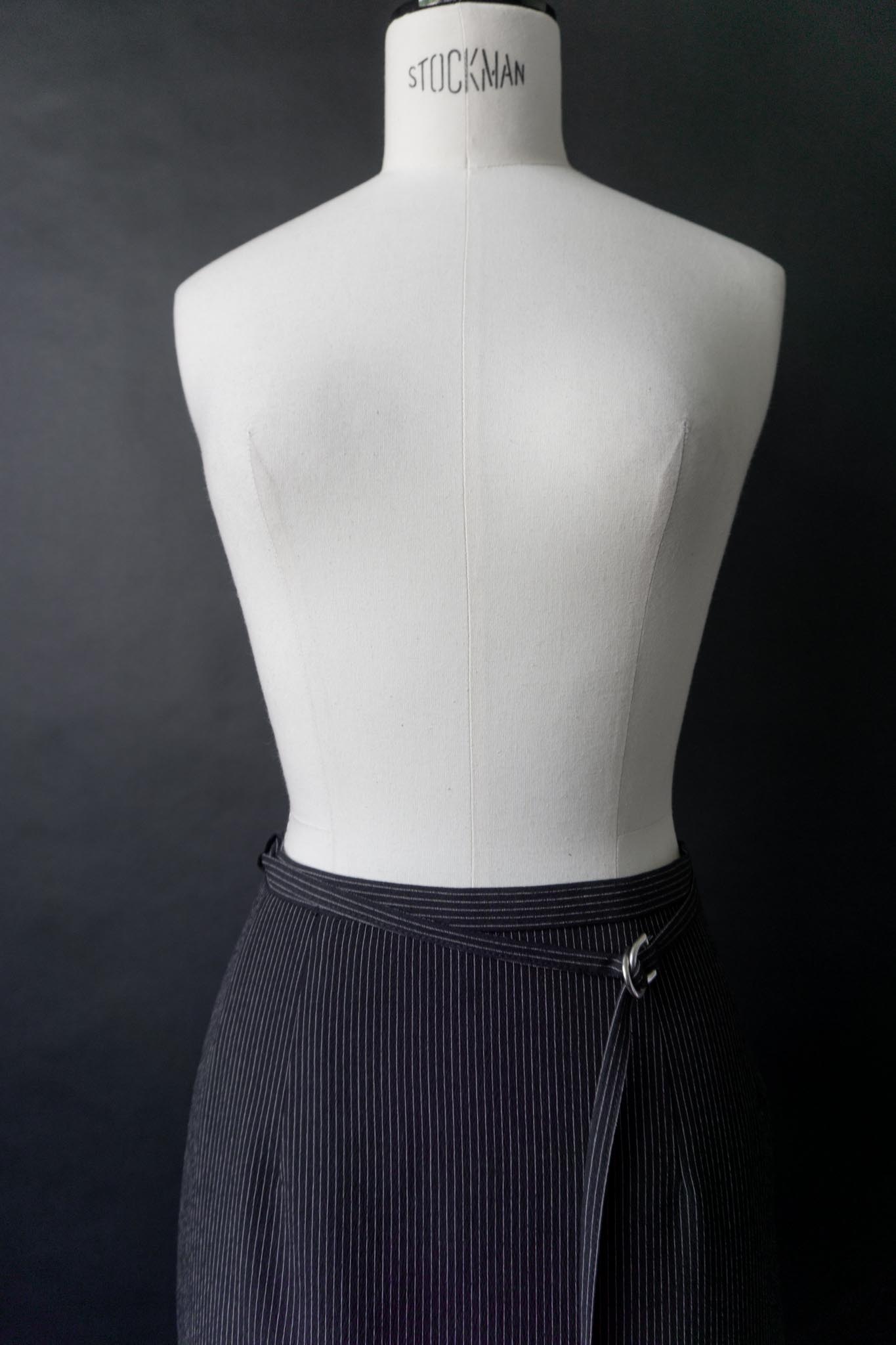 Vintage 90s Maxirock, Pinstripe, S–M