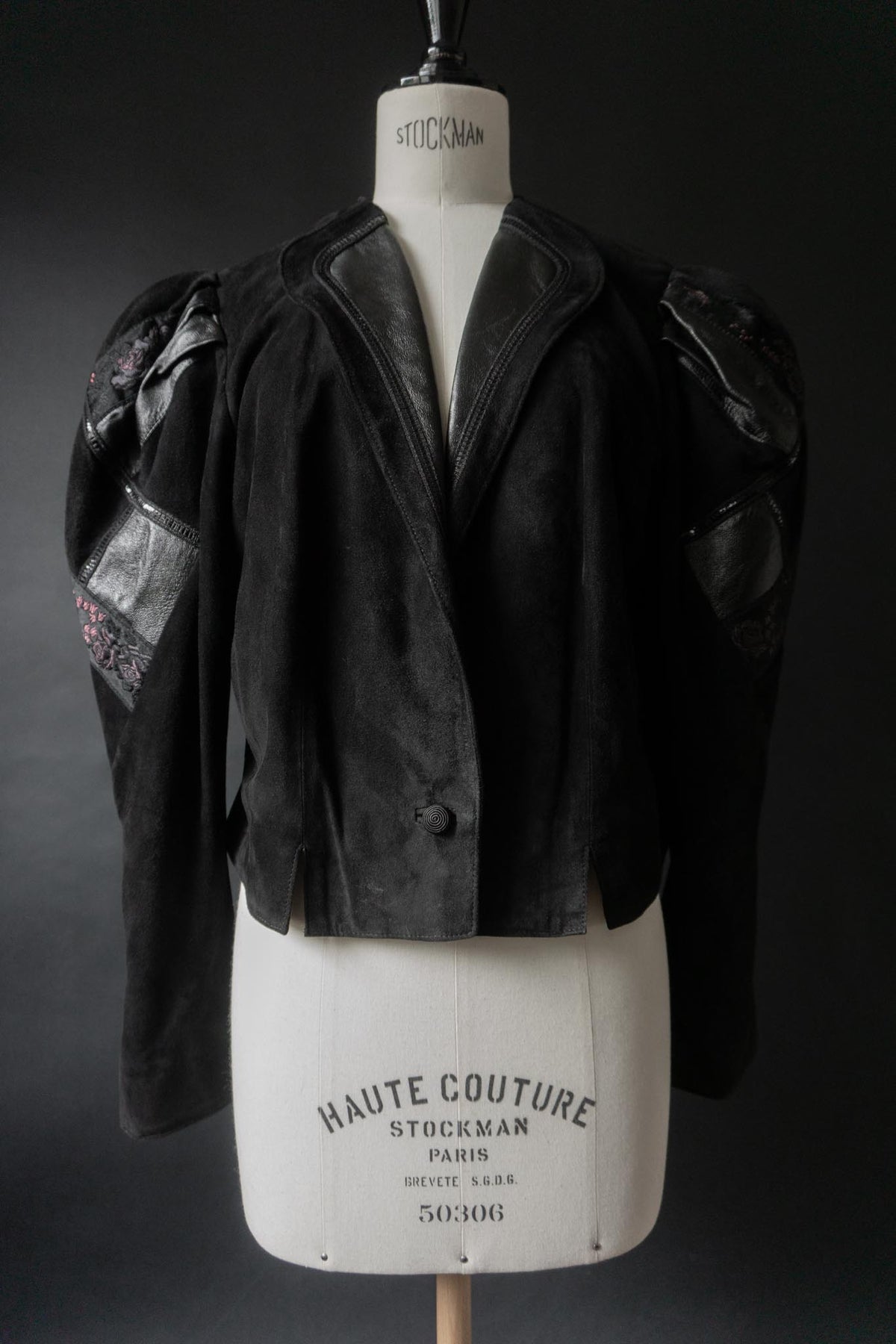 Vintage 80s Lederjacke, Dark Folklore, M–L