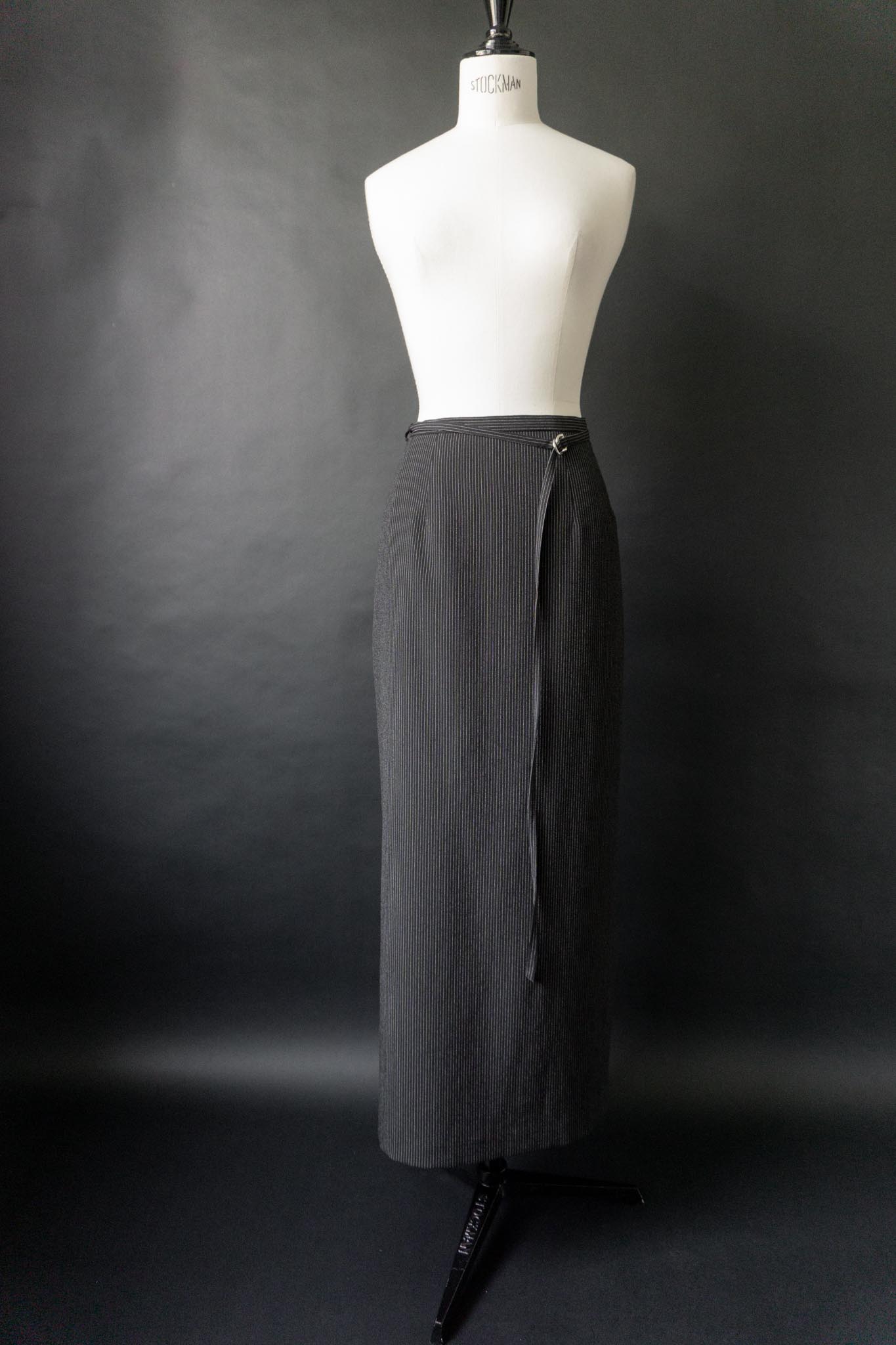 Vintage 90s Maxirock, Pinstripe, S–M