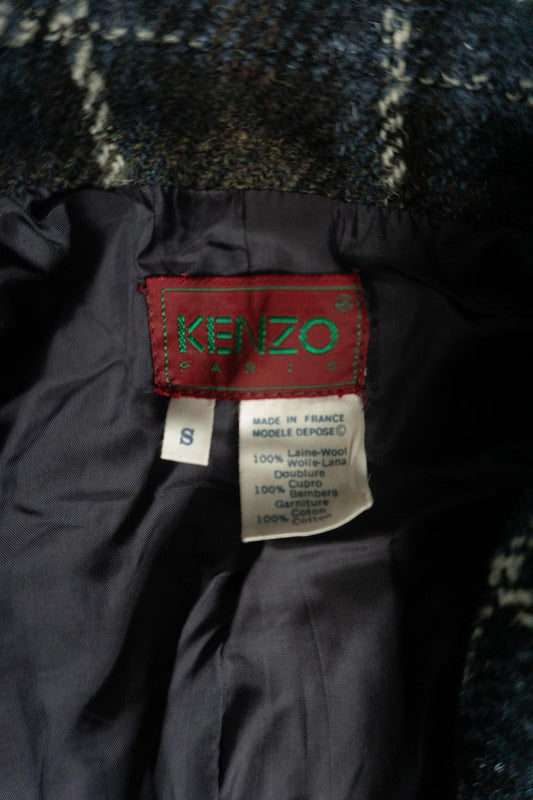 Vintage KENZO Paris Cropped Blazer, Wolle