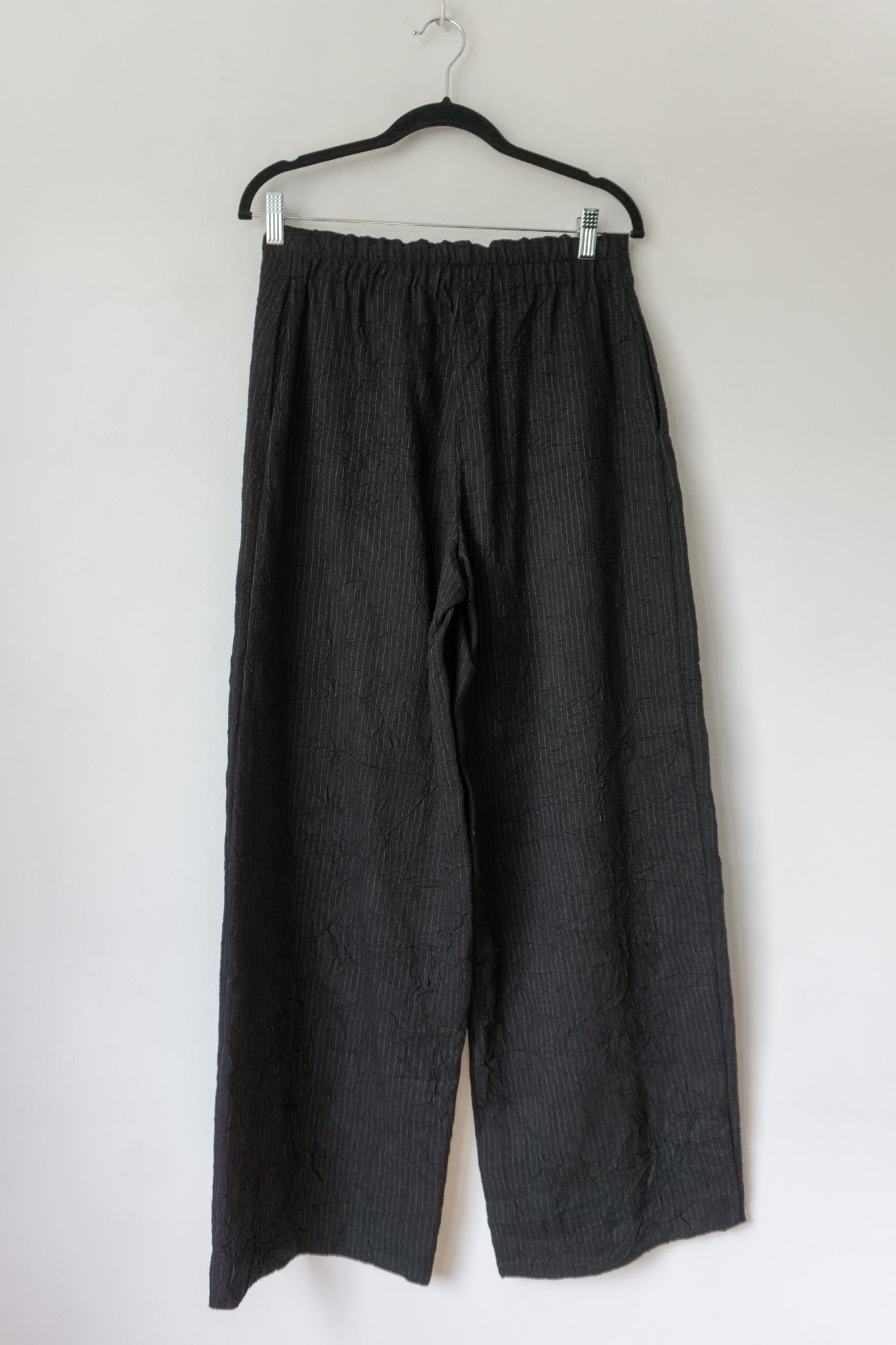 Vintage wide leg Hose Leinen Pinstripe, S–M theplaincircle vintage