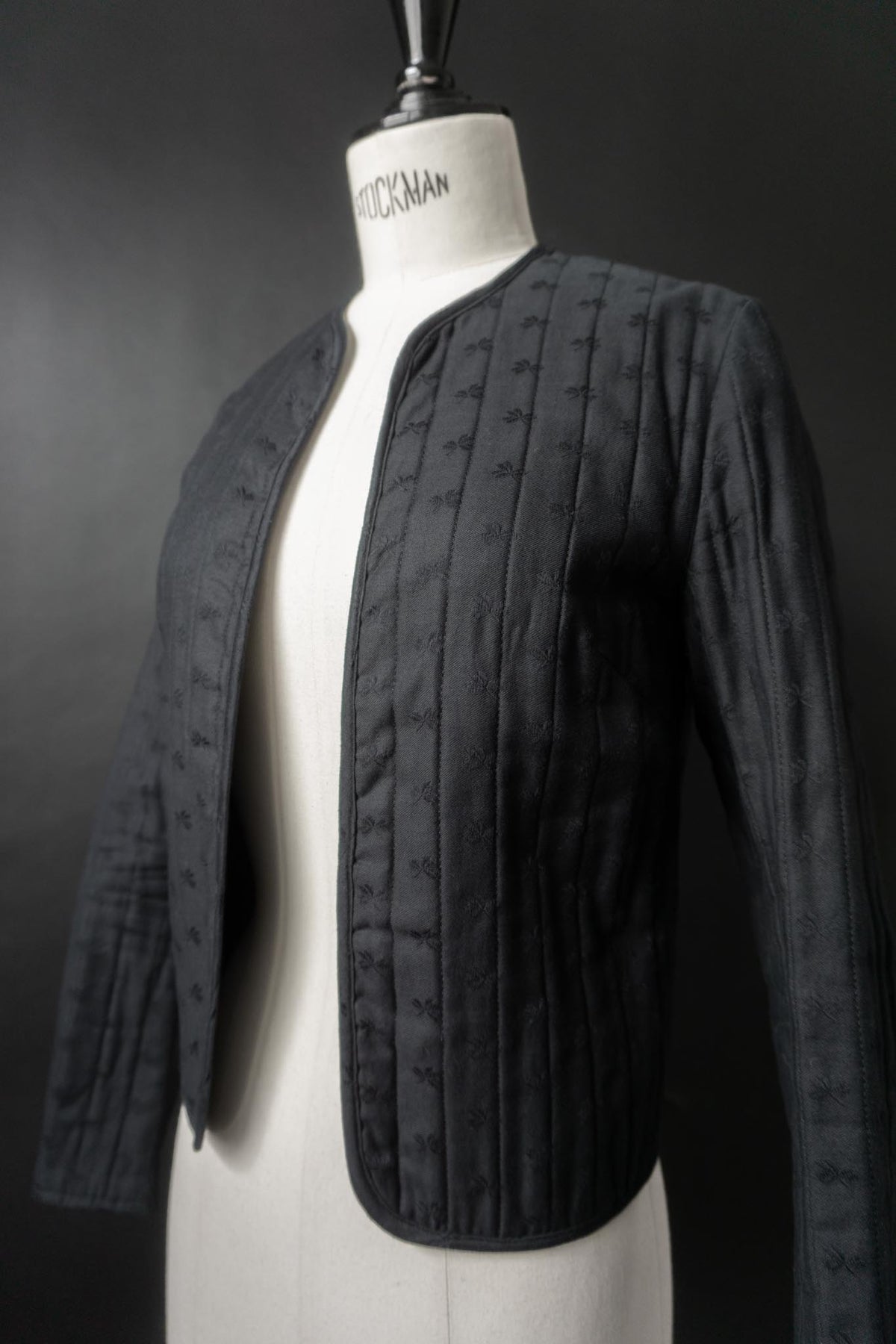 Vintage Steppjacke, Midnight, Jacquardstruktur, XS–S