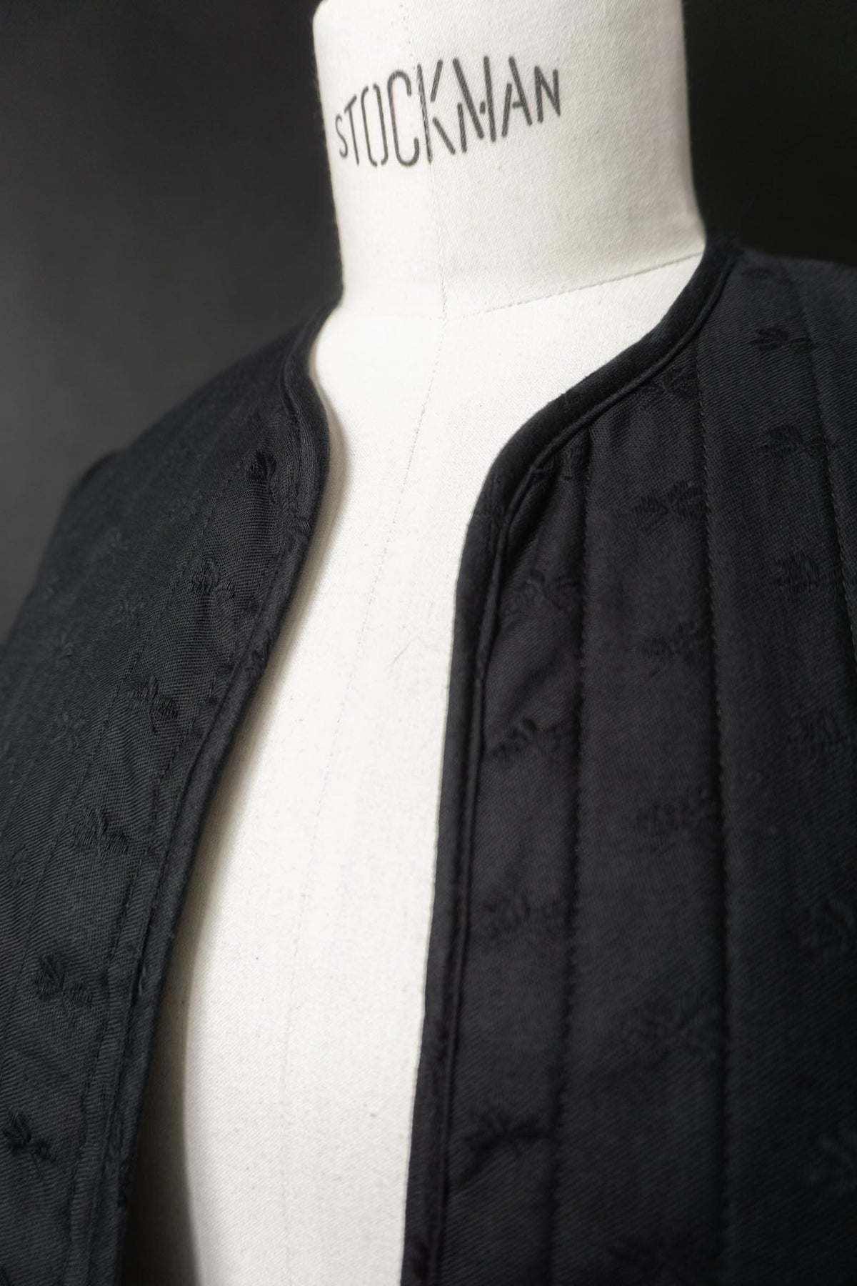 Vintage Steppjacke, Midnight, Jacquardstruktur, XS–S