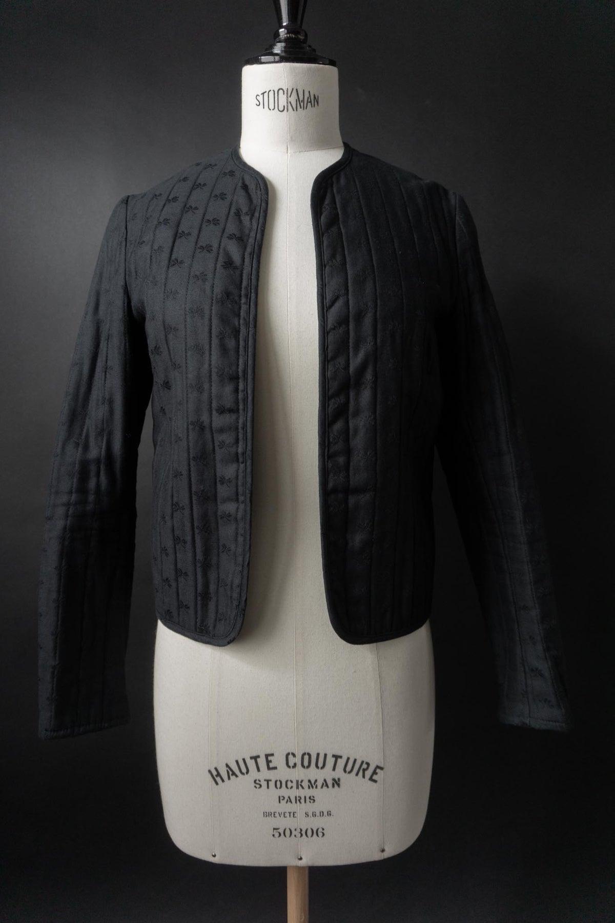 Vintage Steppjacke, Midnight, Jacquardstruktur, XS–S
