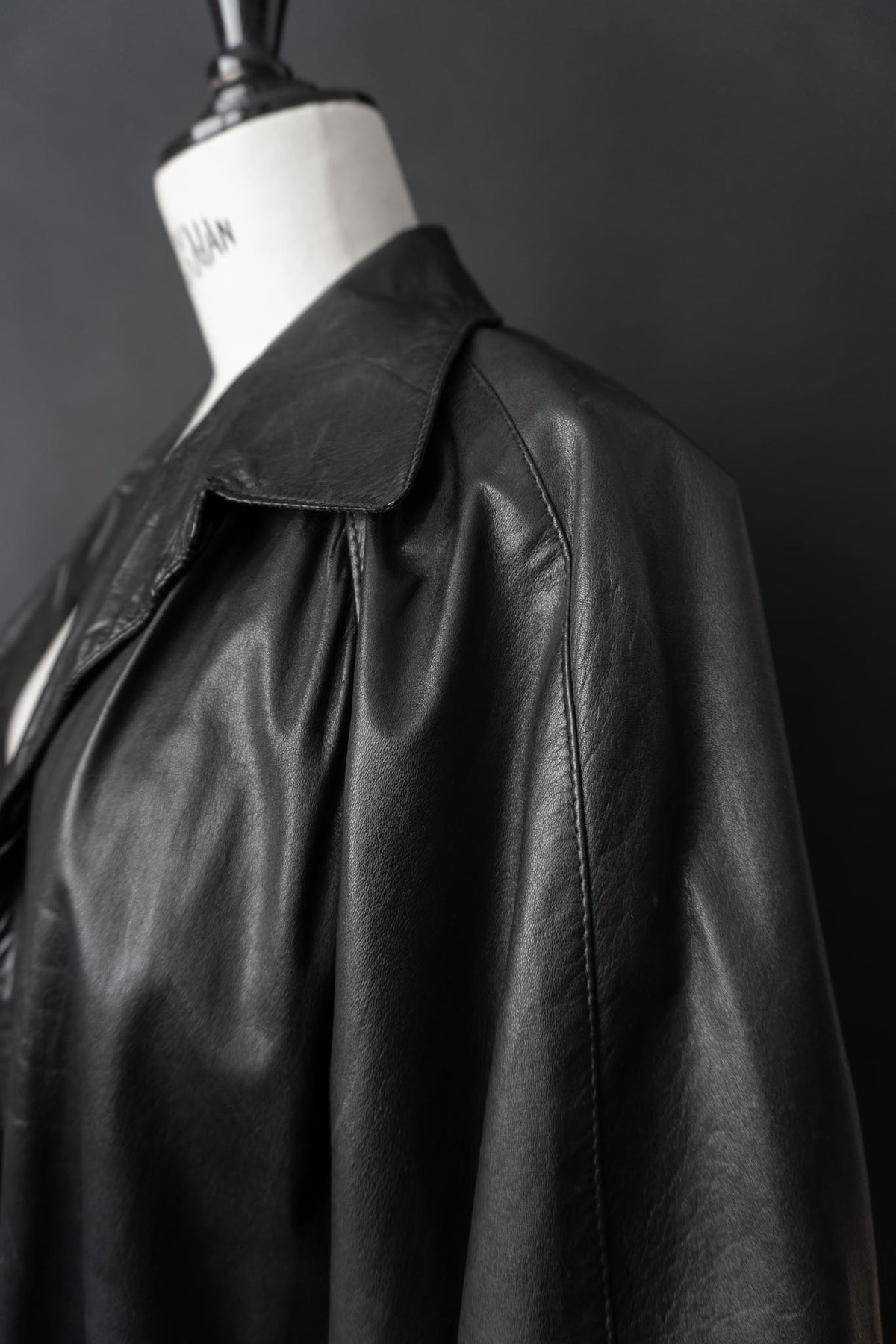 Vintage 70s Ledermantel, A-Linie, S–L