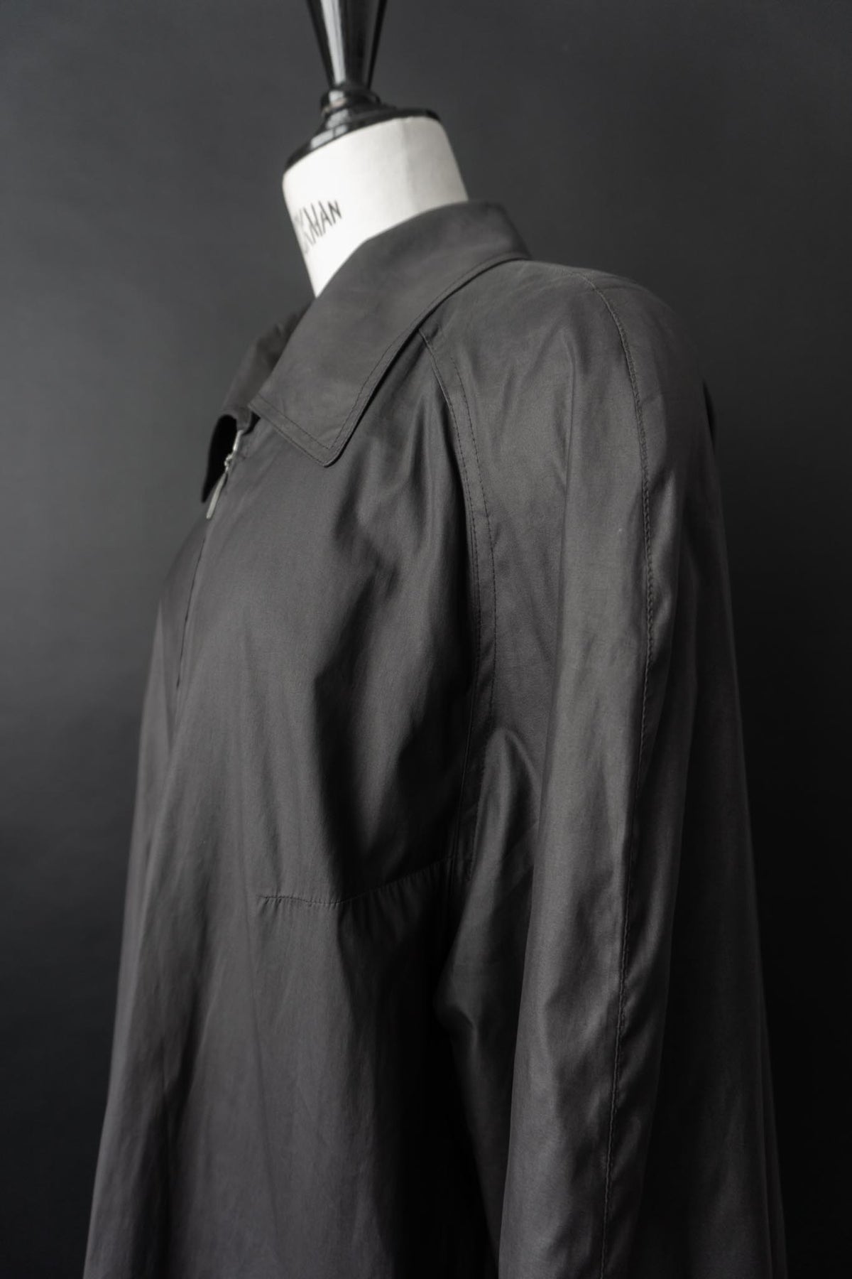 Vintage Übergangsmantel in A-Linie mit Zipper, M–L