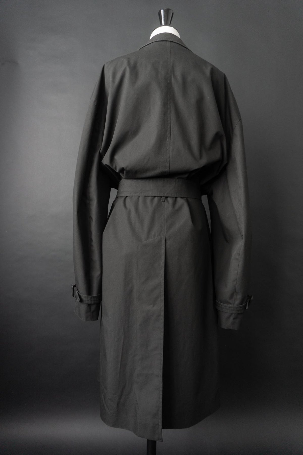Vintage 80s Trenchcoat, Schwarz, M–L