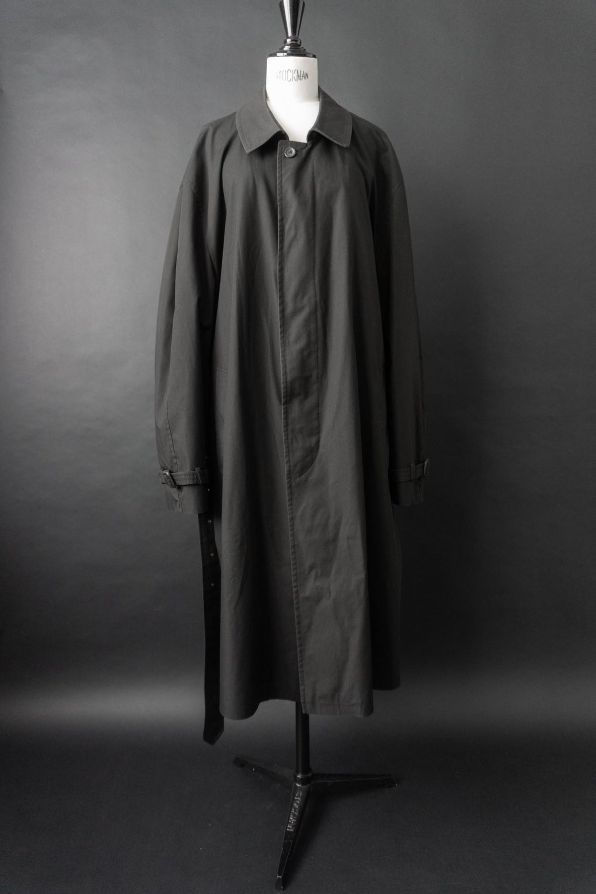 Vintage 80s Trenchcoat, Schwarz, M–L