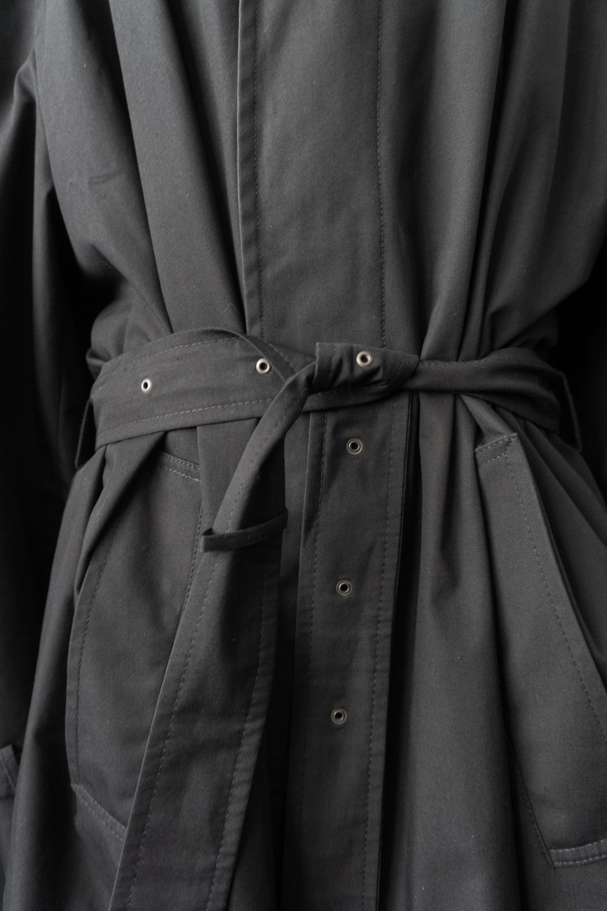 Vintage 80s Trenchcoat, Schwarz, M–L