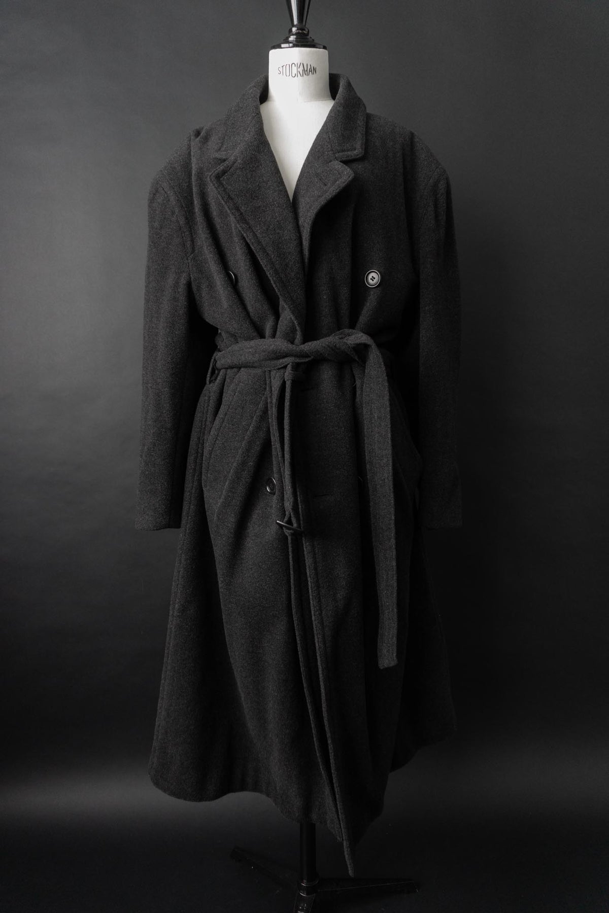 Vintage 90s Hugo Boss Trenchcoat, Wolle, M–XL
