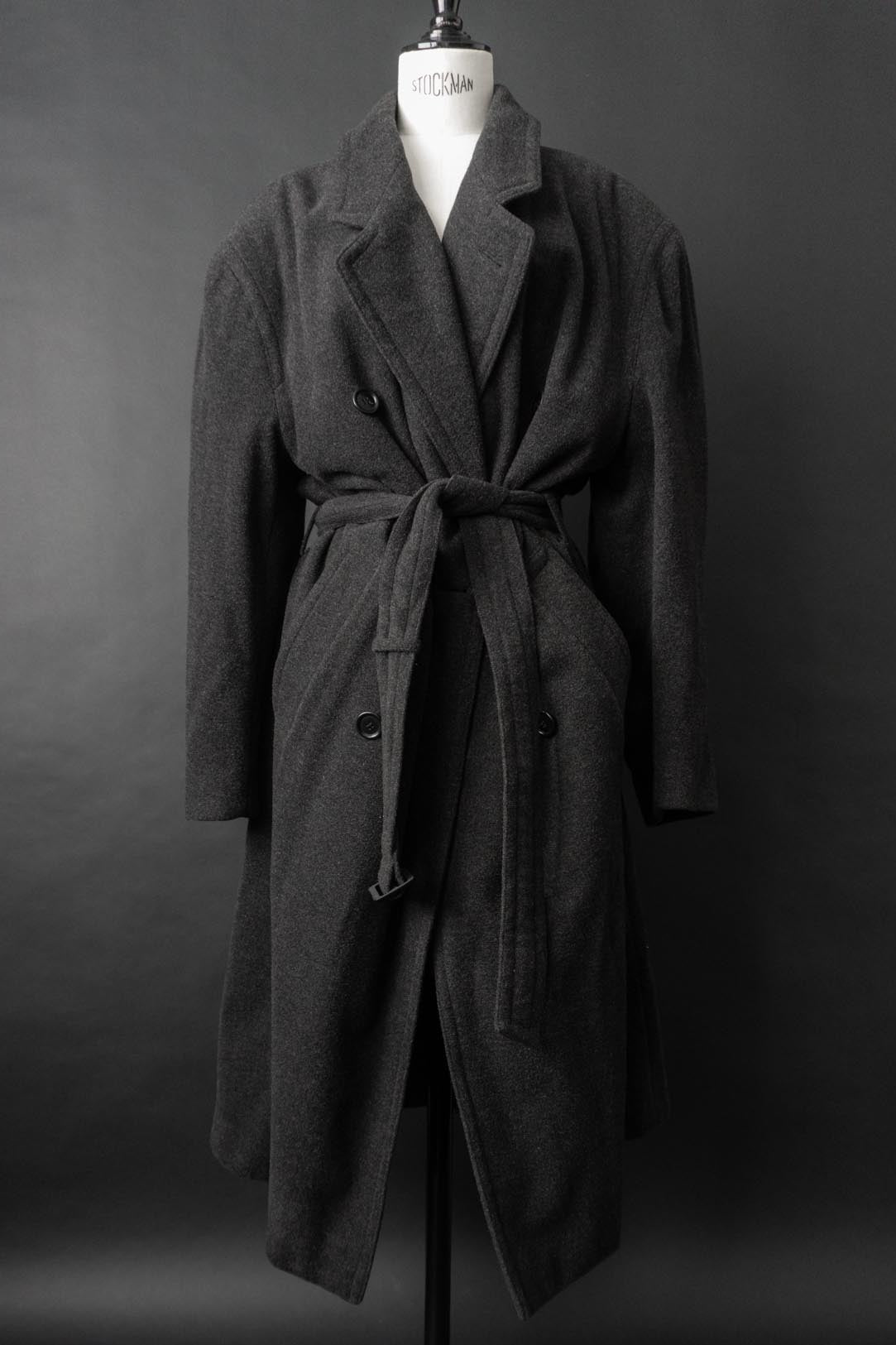 Vintage 90s Hugo Boss Trenchcoat, Wolle, M–XL