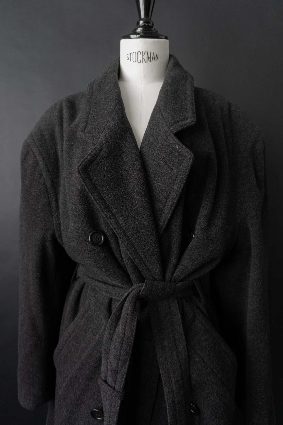 Vintage 90s Hugo Boss Trenchcoat, Wolle, M–XL