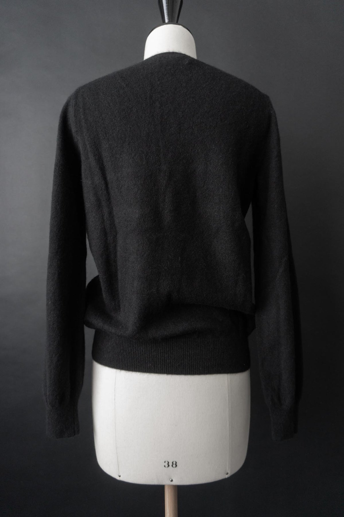 Vintage 90s Kaschmir Pullover, Schwarz, XS–S