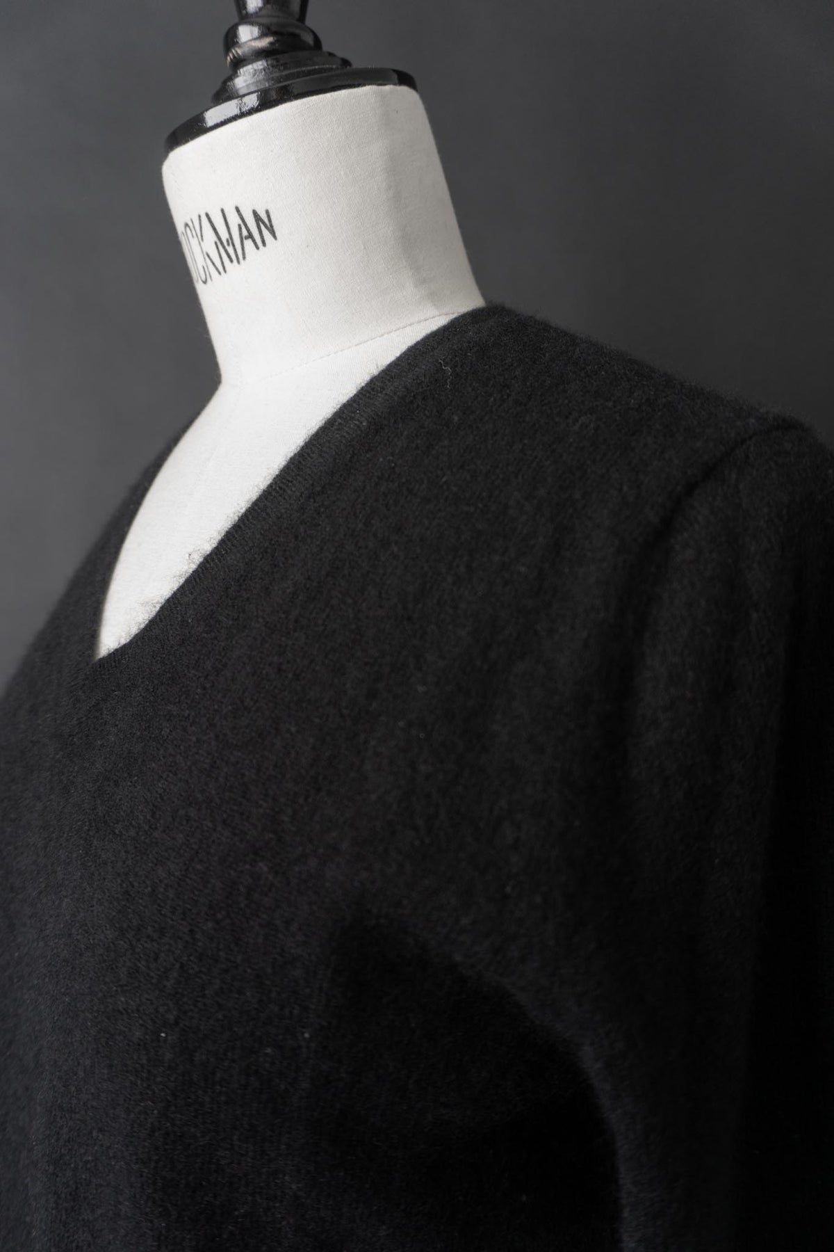 Vintage 90s Kaschmir Pullover, Schwarz, XS–S