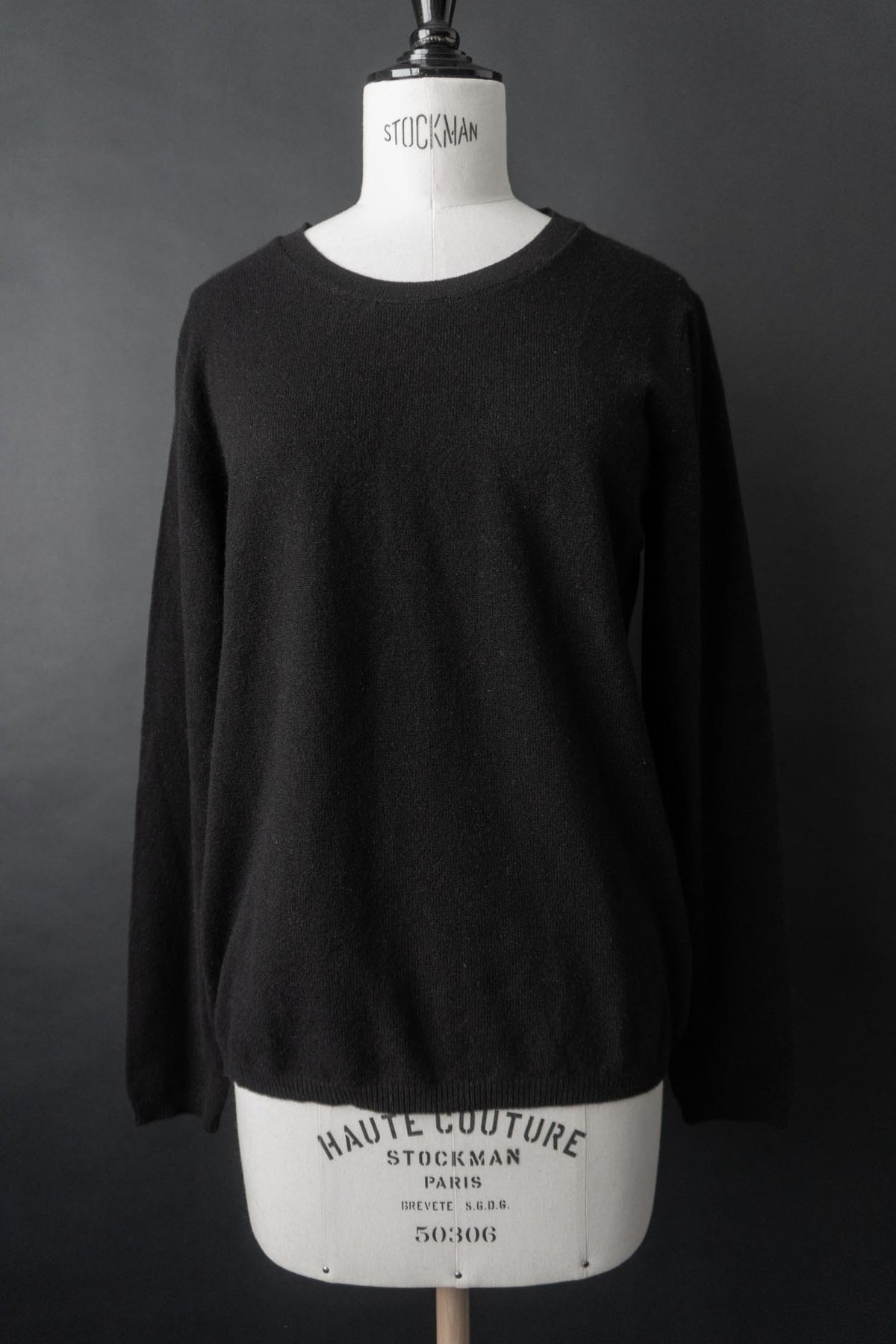Vintage 90s Kaschmir Pullover, Schwarz, S–M