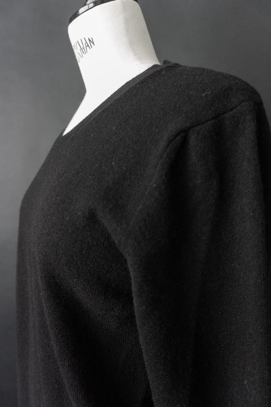 Vintage 90s Kaschmir Pullover, Schwarz, S–M